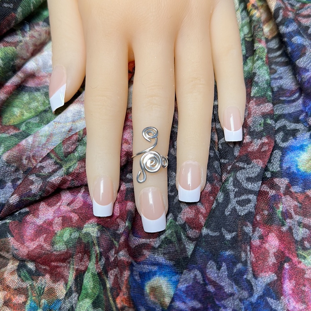 Toe Ring-Adjustable Sterling Silver Toe Ring- Mid… - image 5